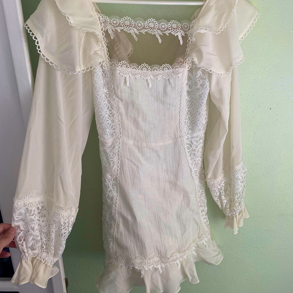 White Lace Mesh Love and Lemons Dress 🤍 Small